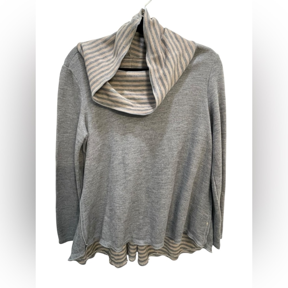 Neon Buddha Sweater with striped cowl neck size xs